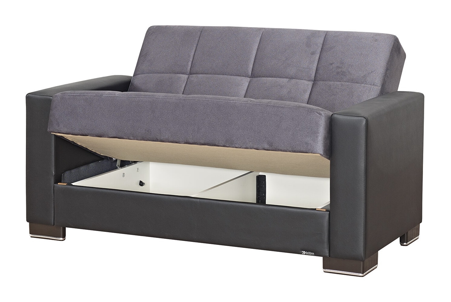 Armada Fabric/PU Convertible Loveseat