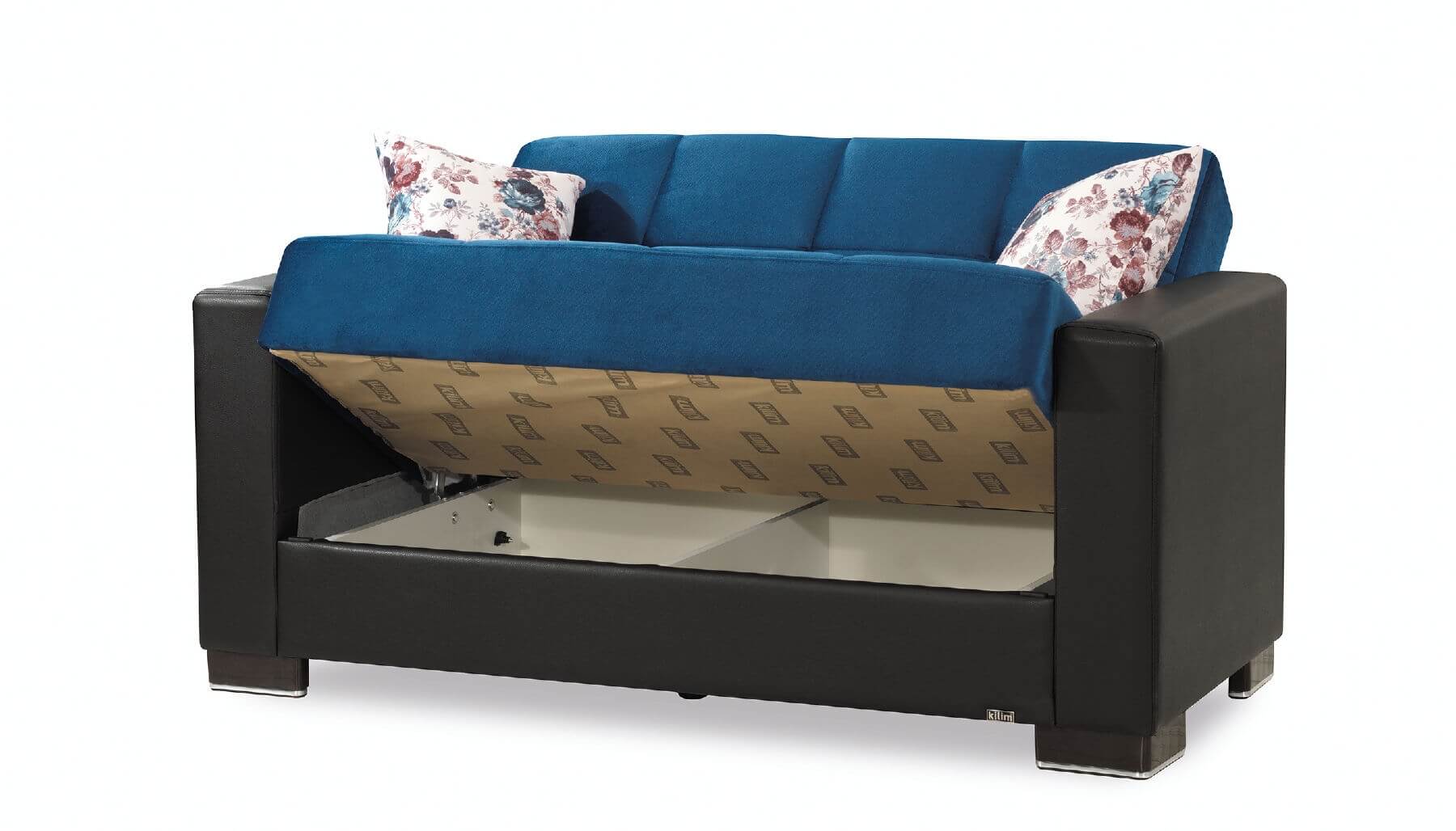 Armada Fabric/PU Convertible Loveseat