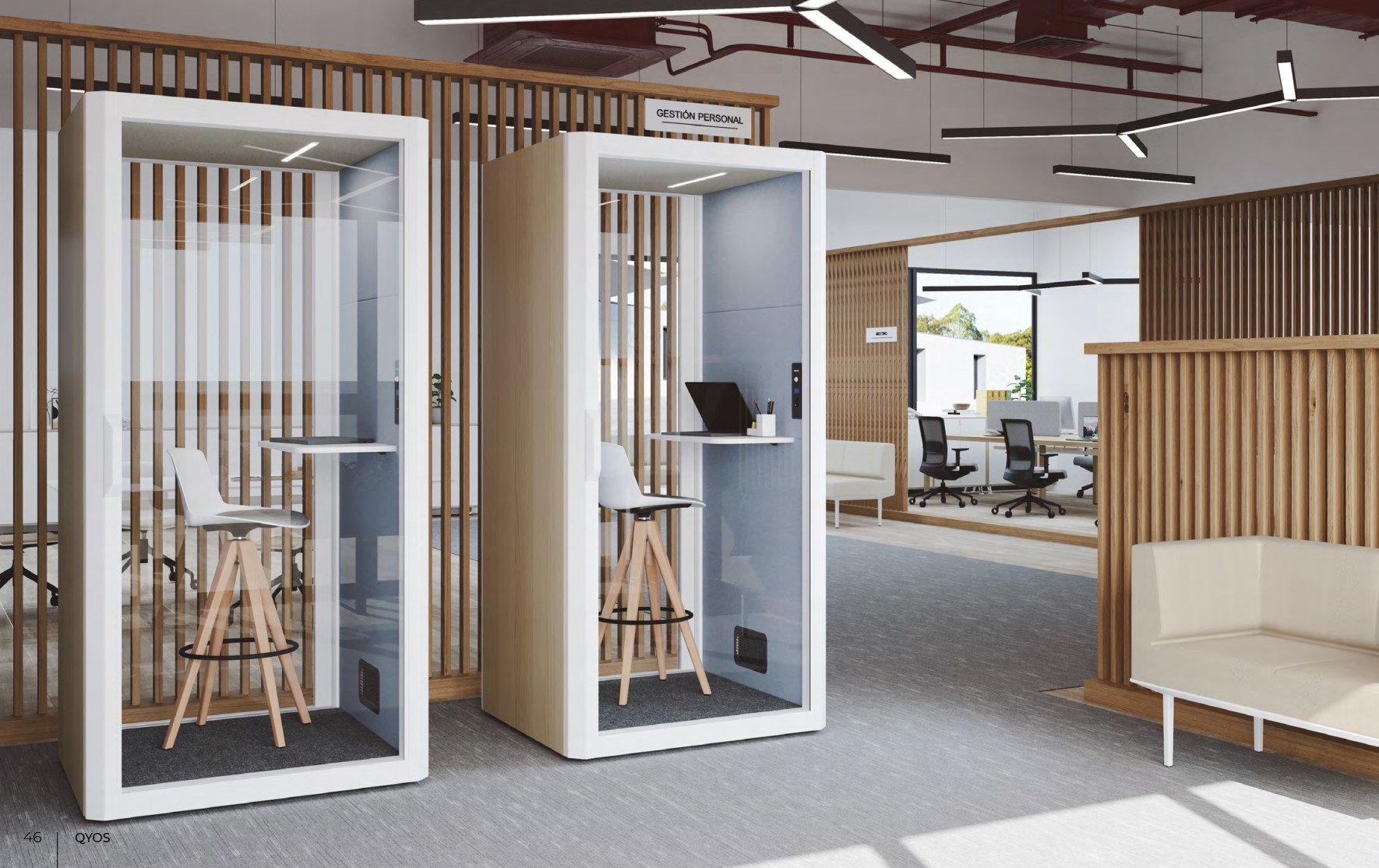 Actiu QYOS 100 Office Phone Booth for 1 Person