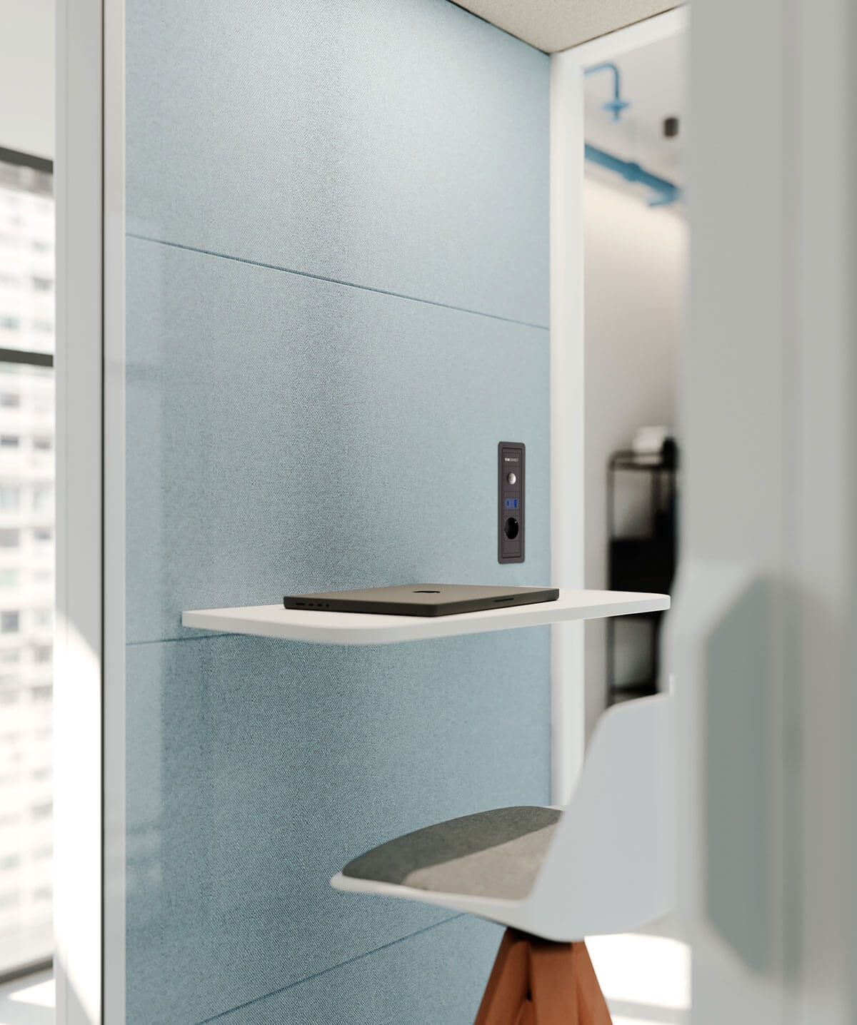 Actiu QYOS 100 Office Phone Booth Table