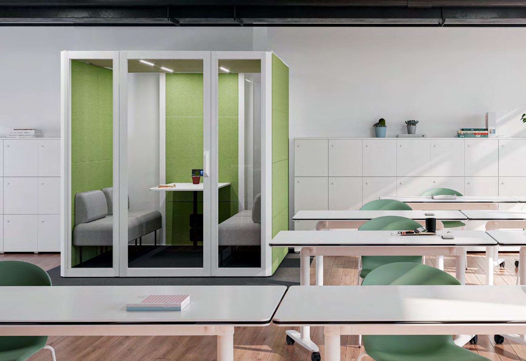 QYOS 400 Office Phone Booth for 4 Persons