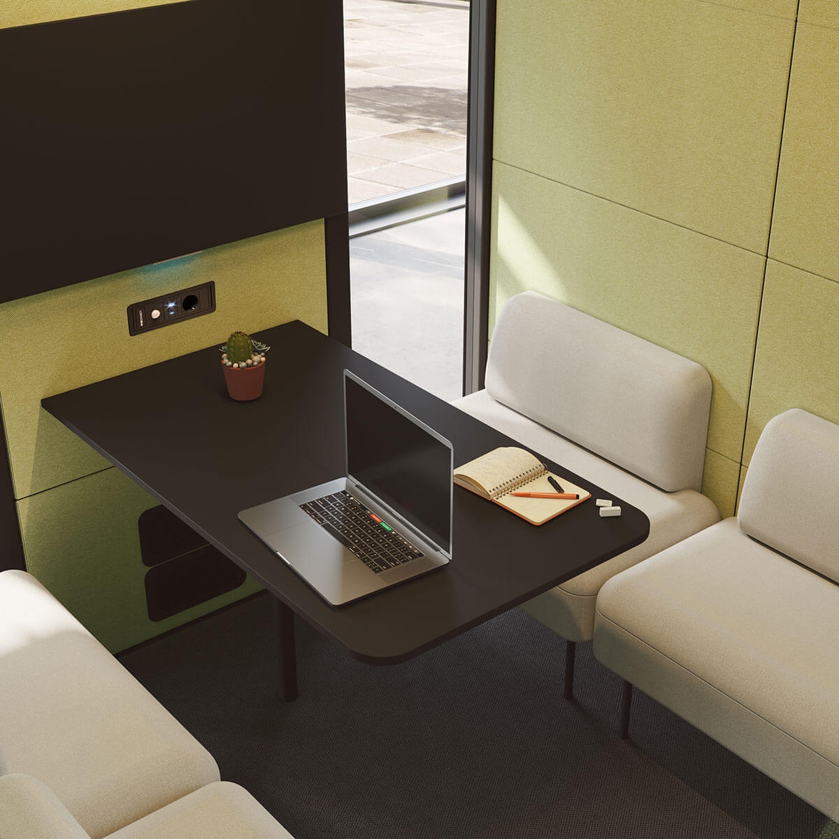 QYOS 400 Office Phone Booth for 4 Persons