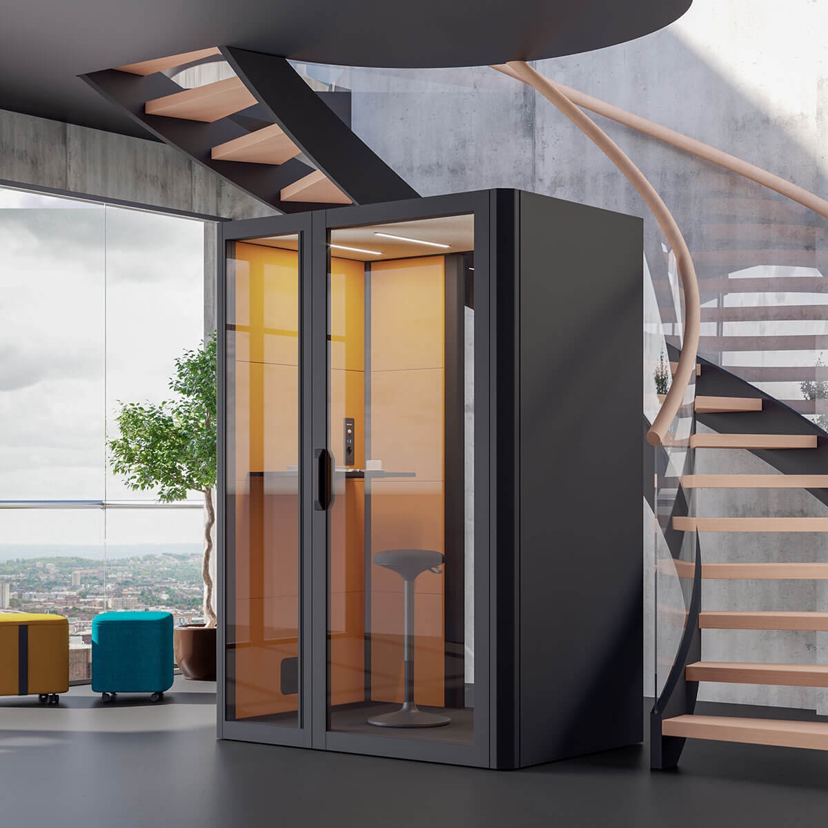 QYOS 150 Office Phone Booth for 1 Person