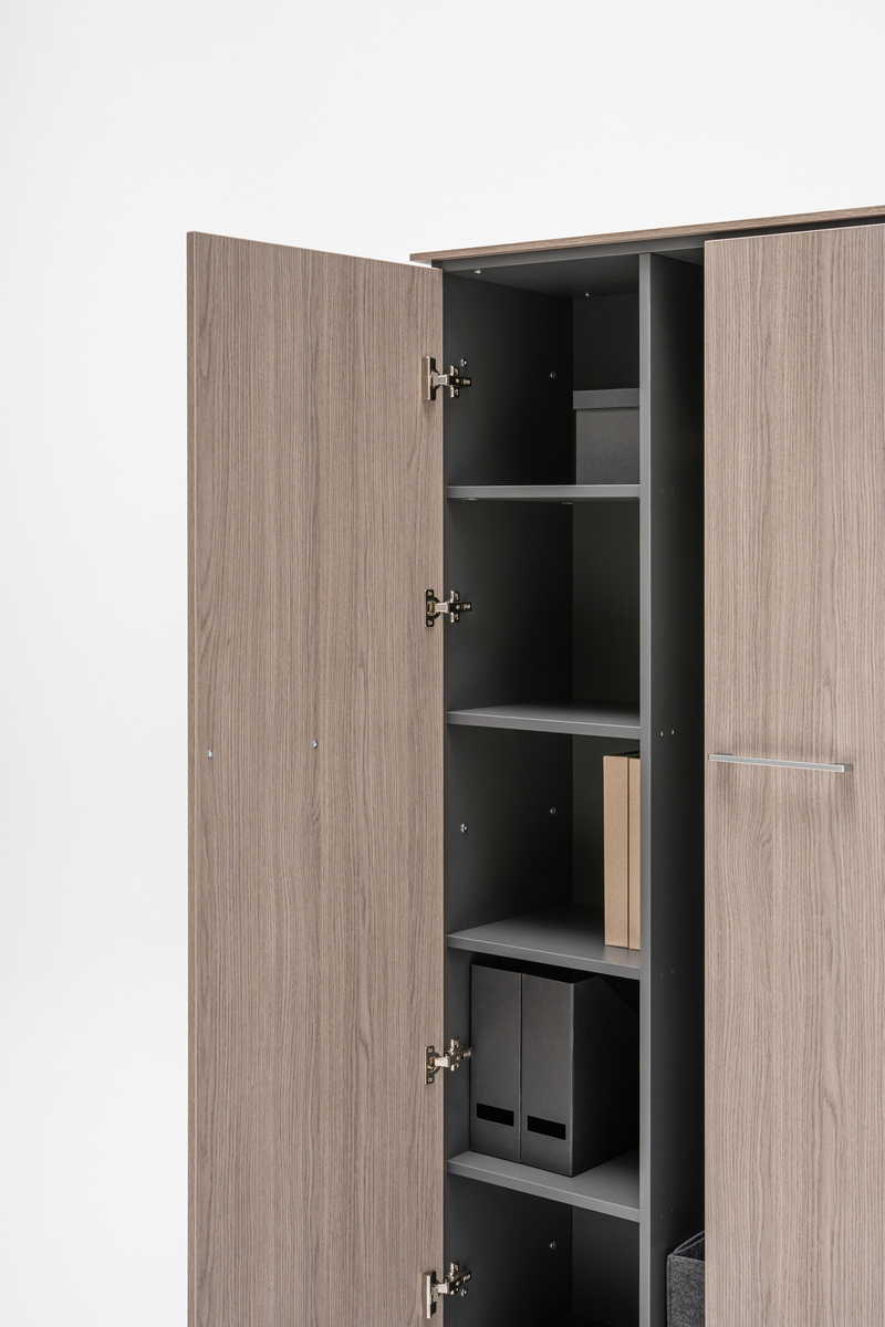 Status Office Wardrobe w/Storage Cabinet & Slide-Out Hanger