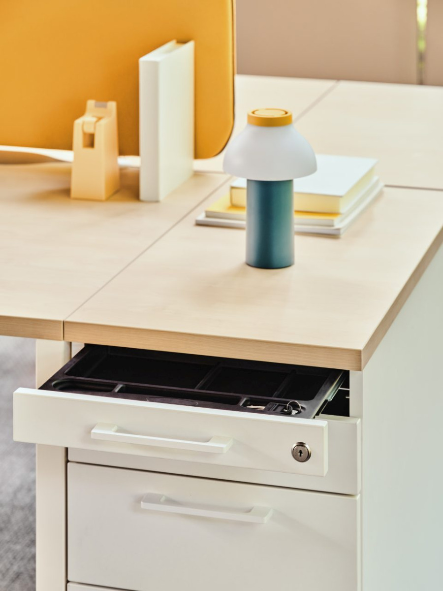 Standard Office Lockable Pedestal w/Optional Top Plate, Drawers & Pencil Tray
