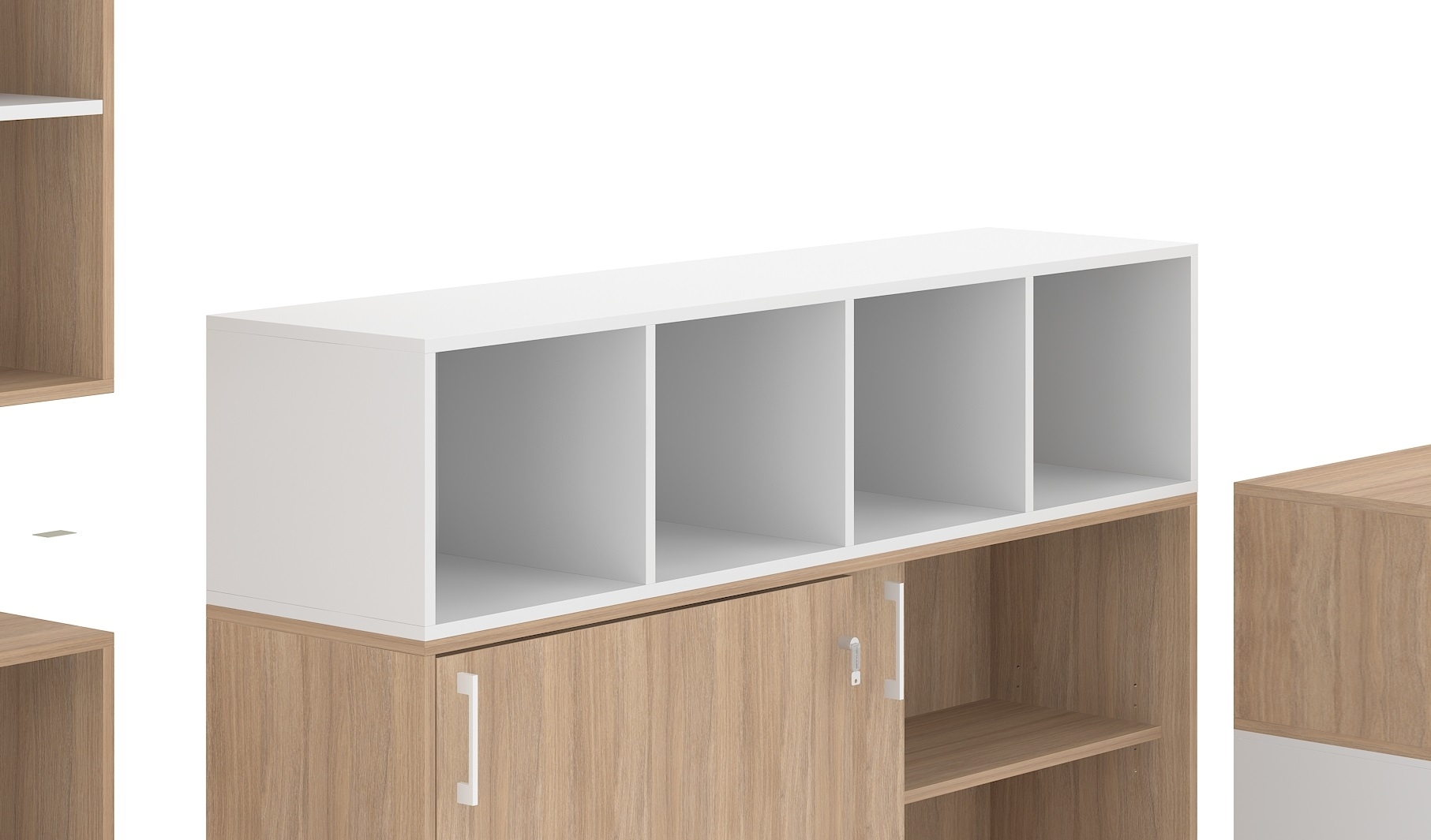 Choice 1H Office Melamine Bookcase, Width 62.9"