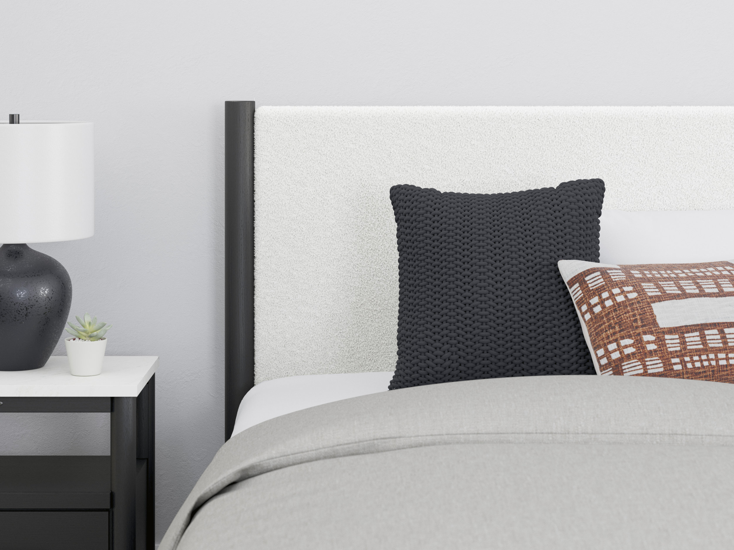 Cadmori Wood/Fabric Upholstered Panel Bedroom Set