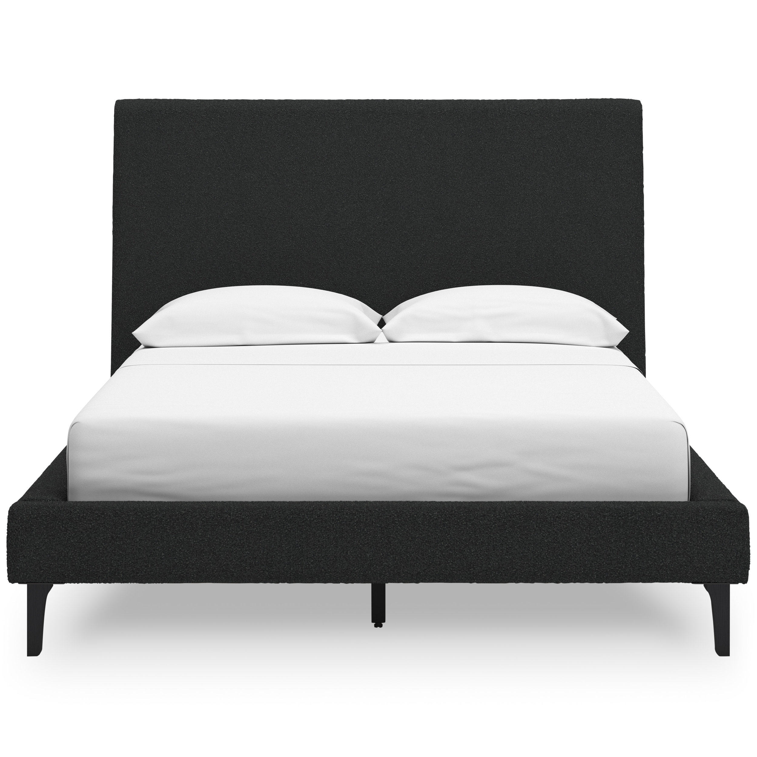 Cadmori Wood/Fabric Upholstered Panel Bedroom Set w/Roll Slats