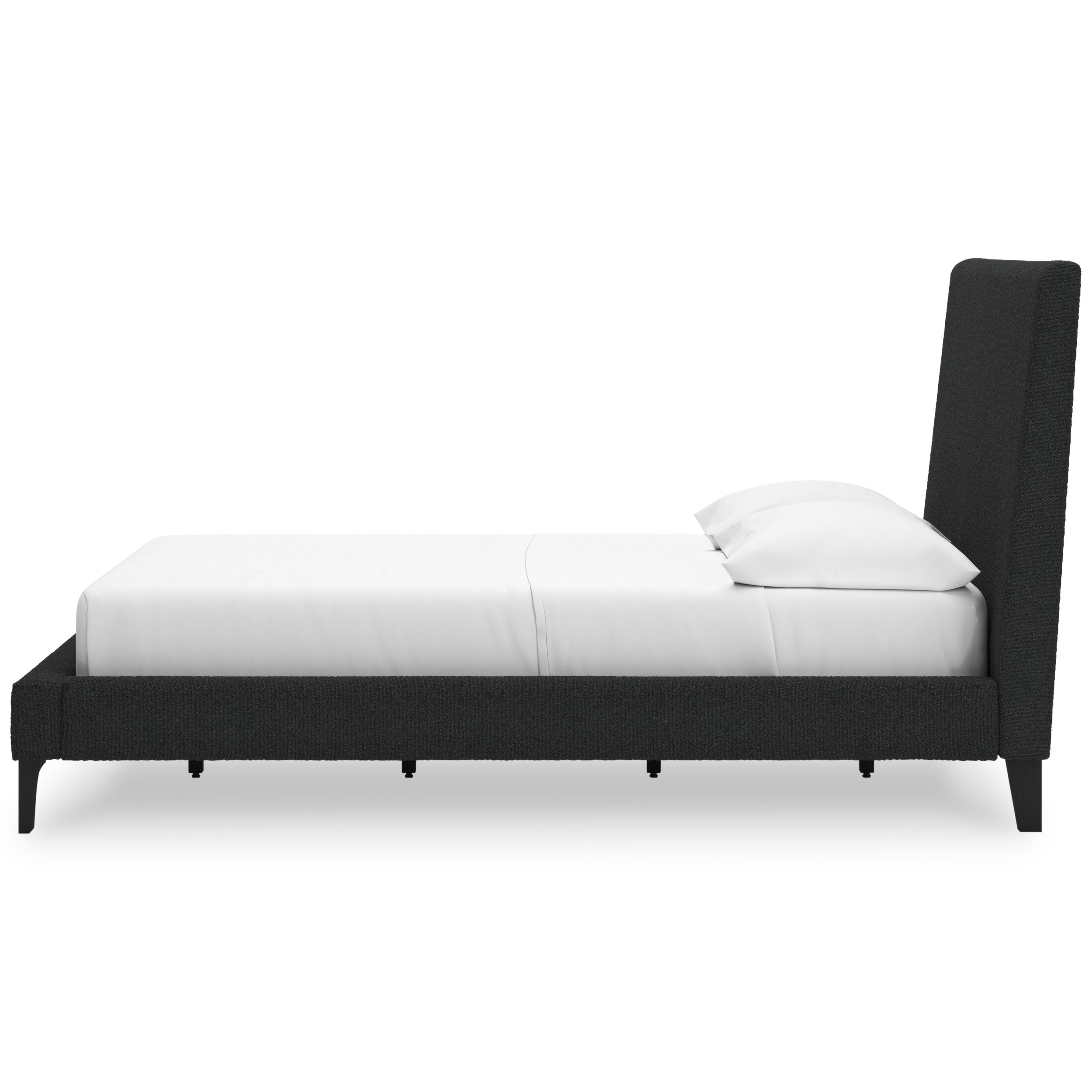 Cadmori Wood/Fabric Upholstered Panel Bedroom Set w/Roll Slats