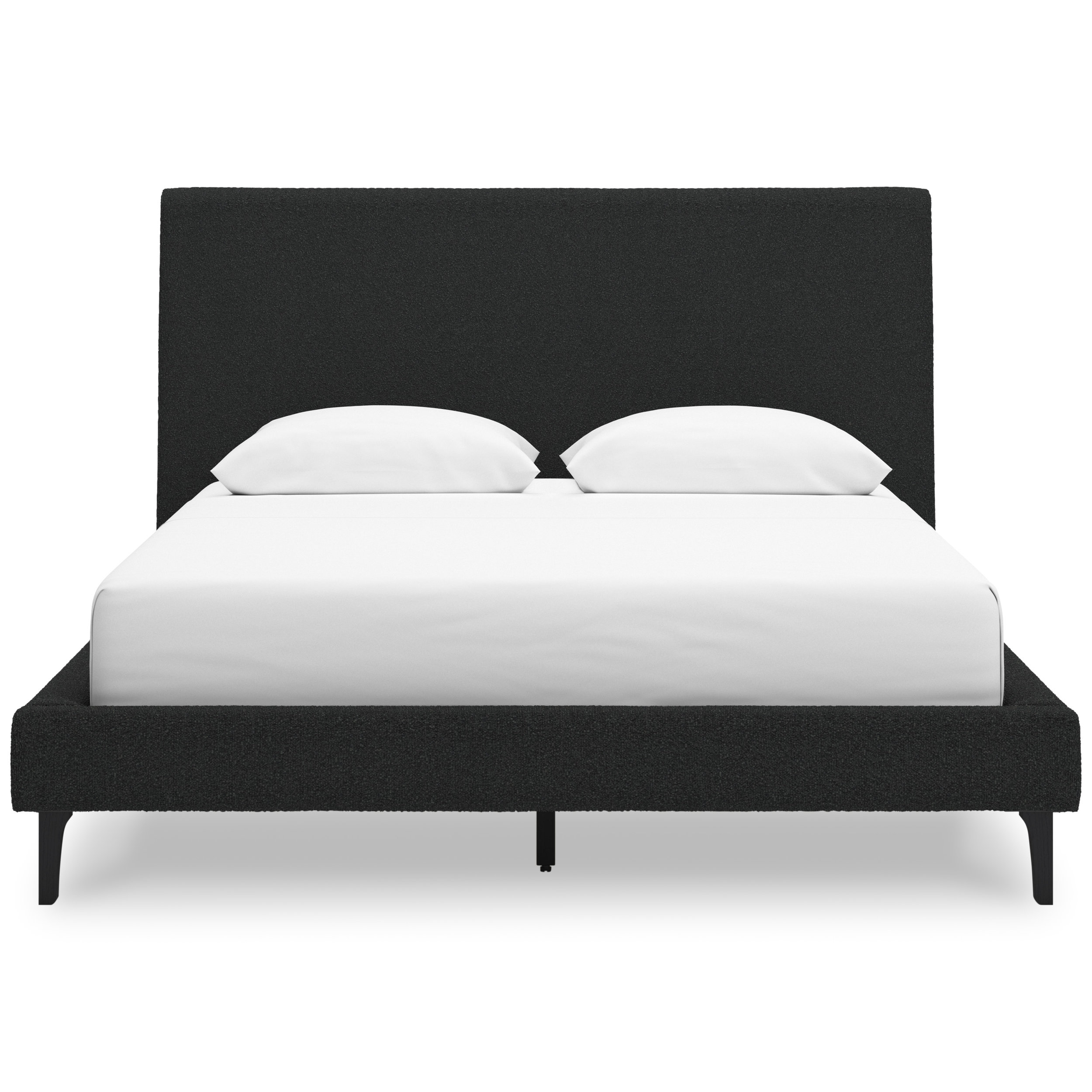 Cadmori Wood/Fabric Upholstered Panel Bedroom Set w/Roll Slats