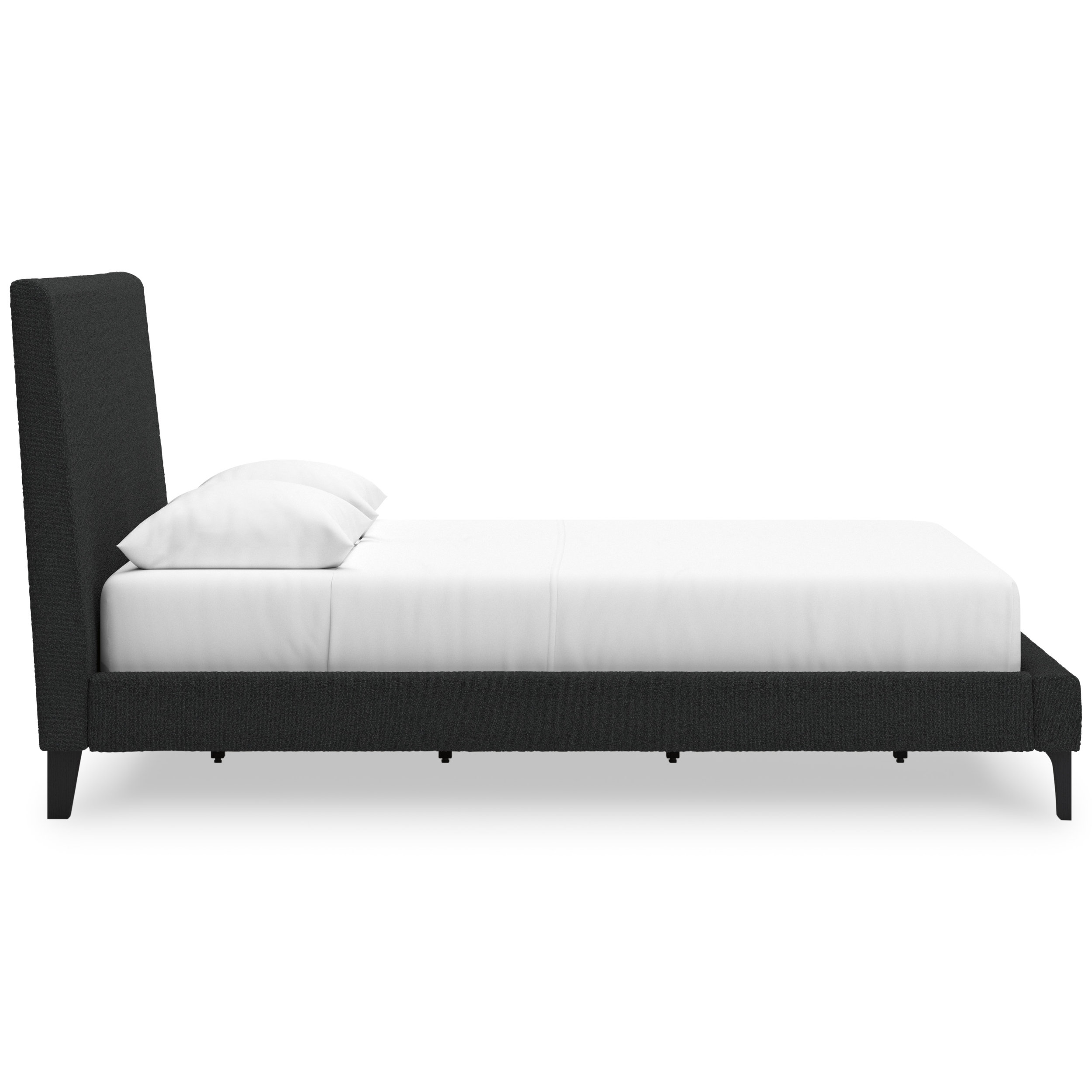 Cadmori Wood/Fabric Upholstered Panel Bedroom Set w/Roll Slats
