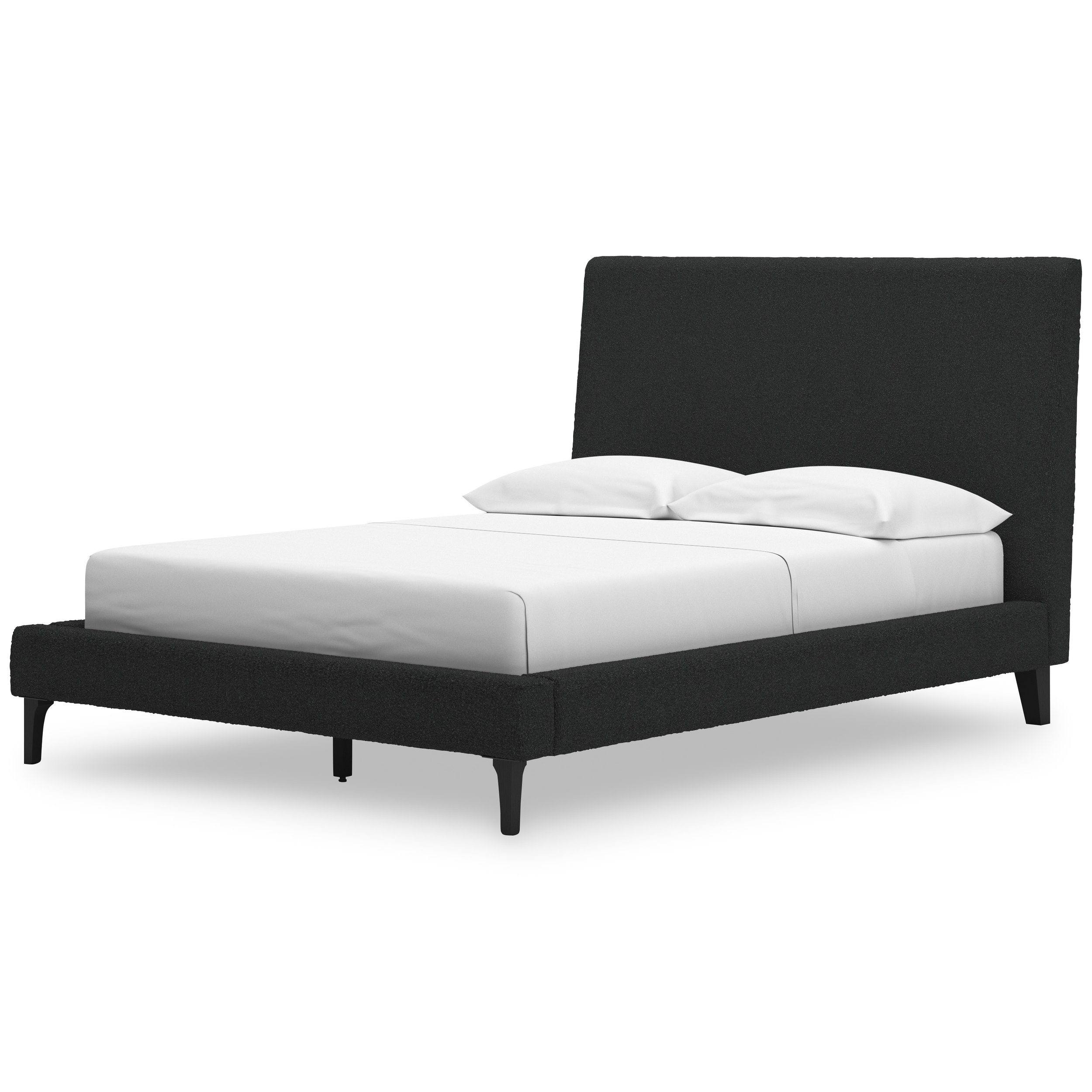 Cadmori Wood/Fabric Upholstered Panel Bedroom Set w/Roll Slats