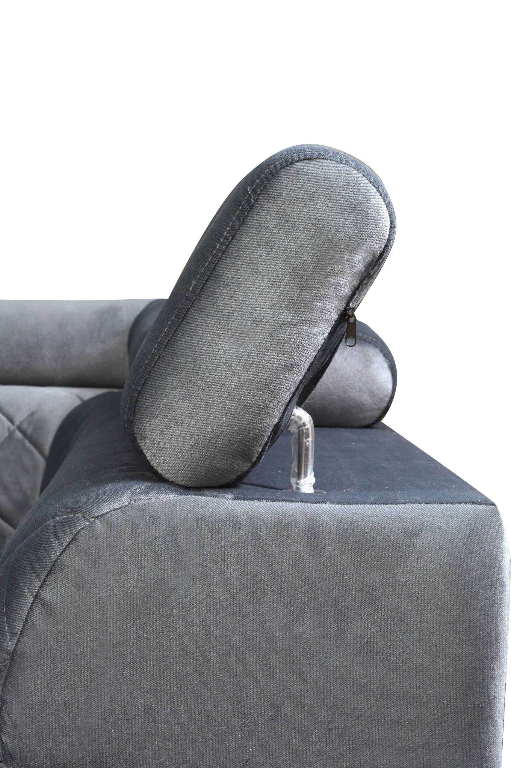 Laguna L-Shaped Fabric Right Convertible Storage Sectional Sofa