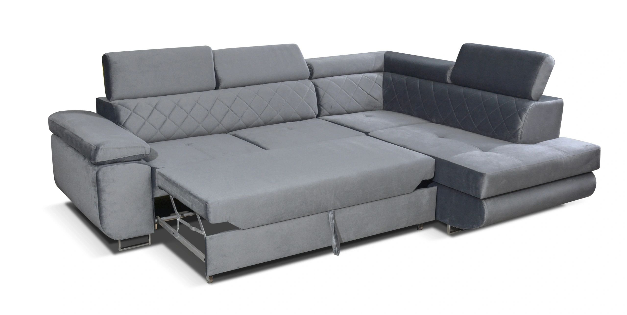 Laguna L-Shaped Fabric Right Convertible Storage Sectional Sofa