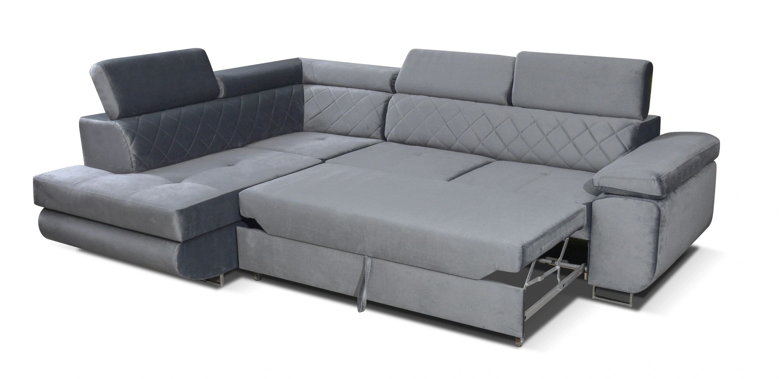 Laguna L-Shaped Fabric Convertible Storage Sectional Sofa