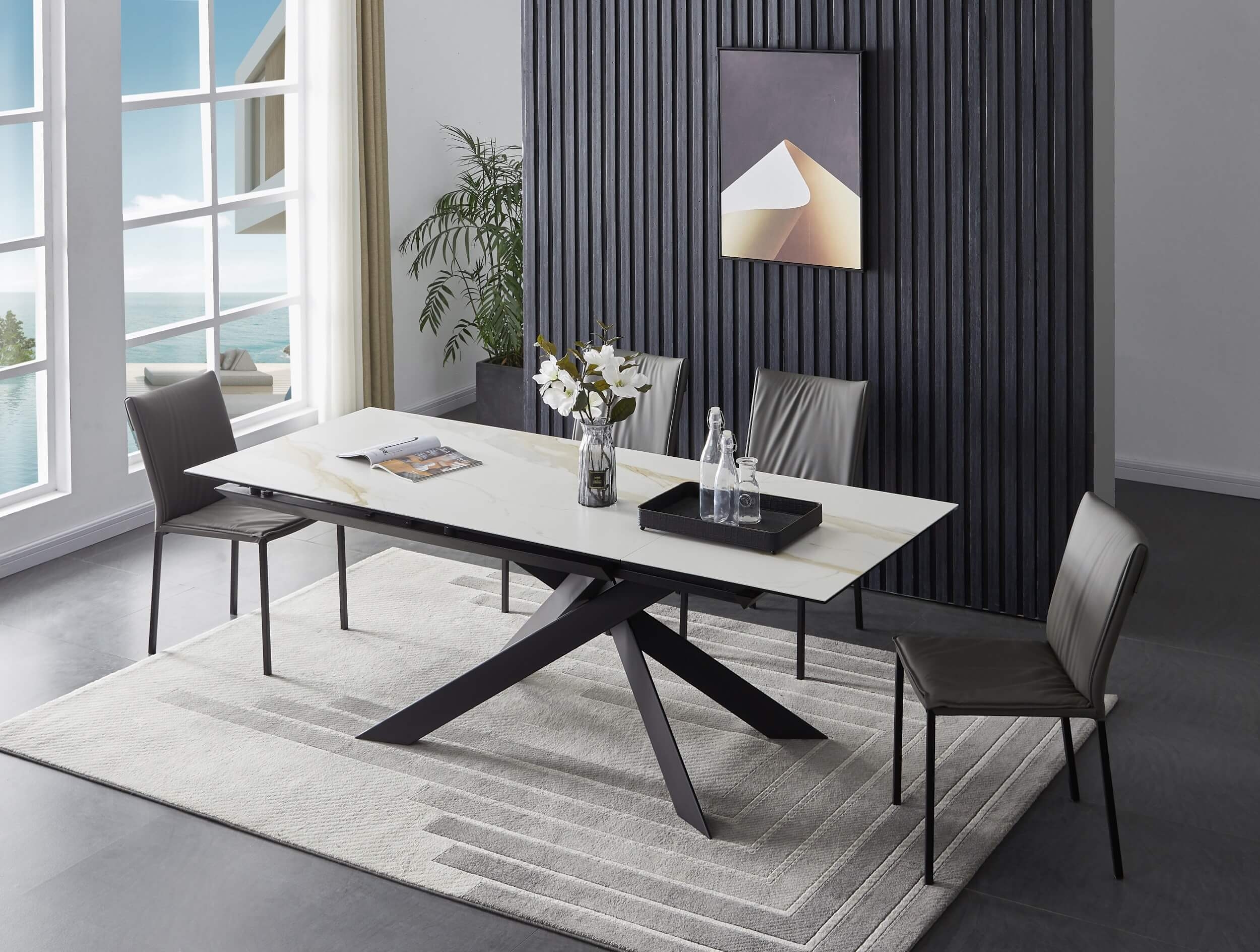Calcutta Ceramic Extendable Dining Table