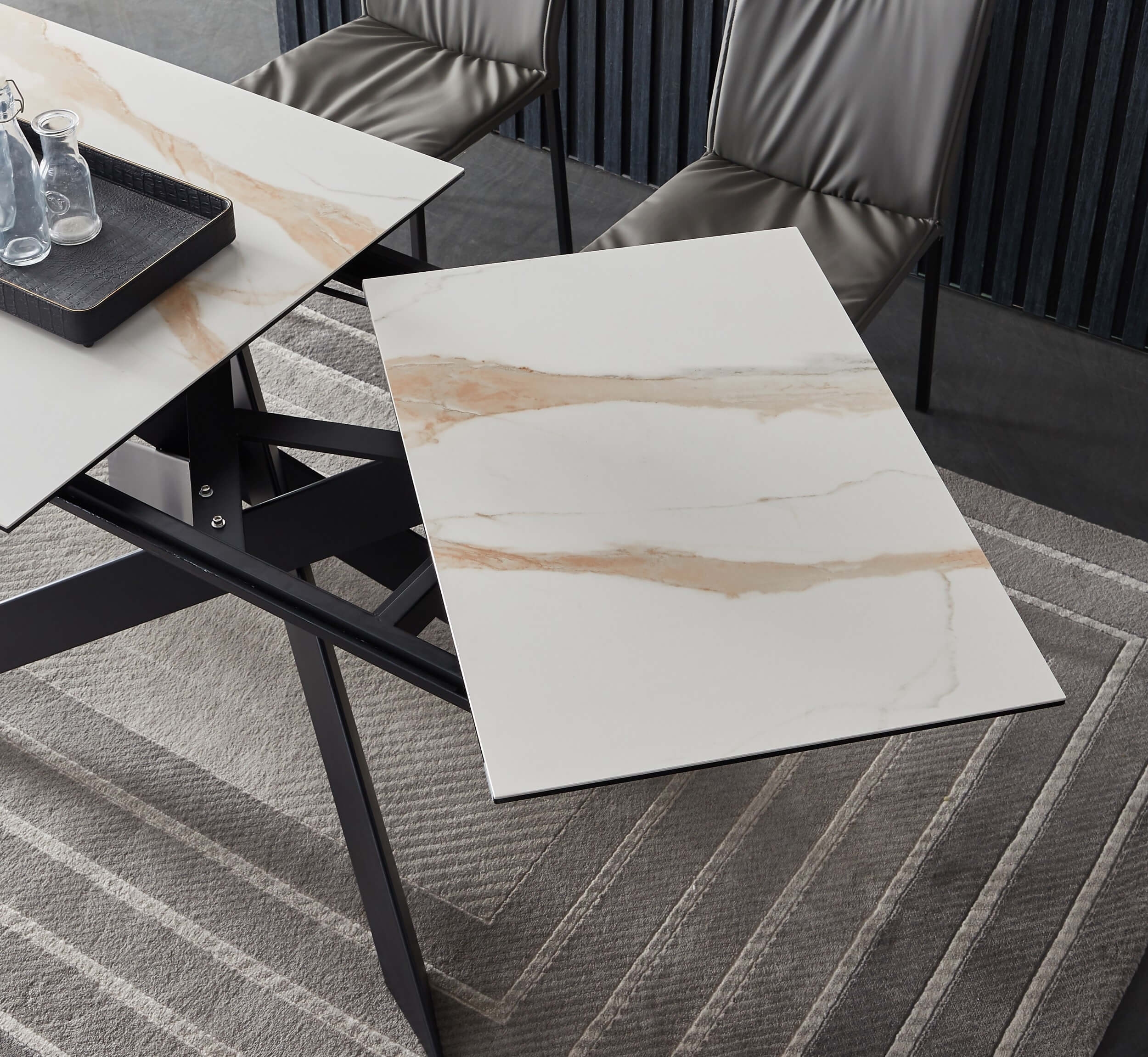 Calcutta Ceramic Extendable Dining Table