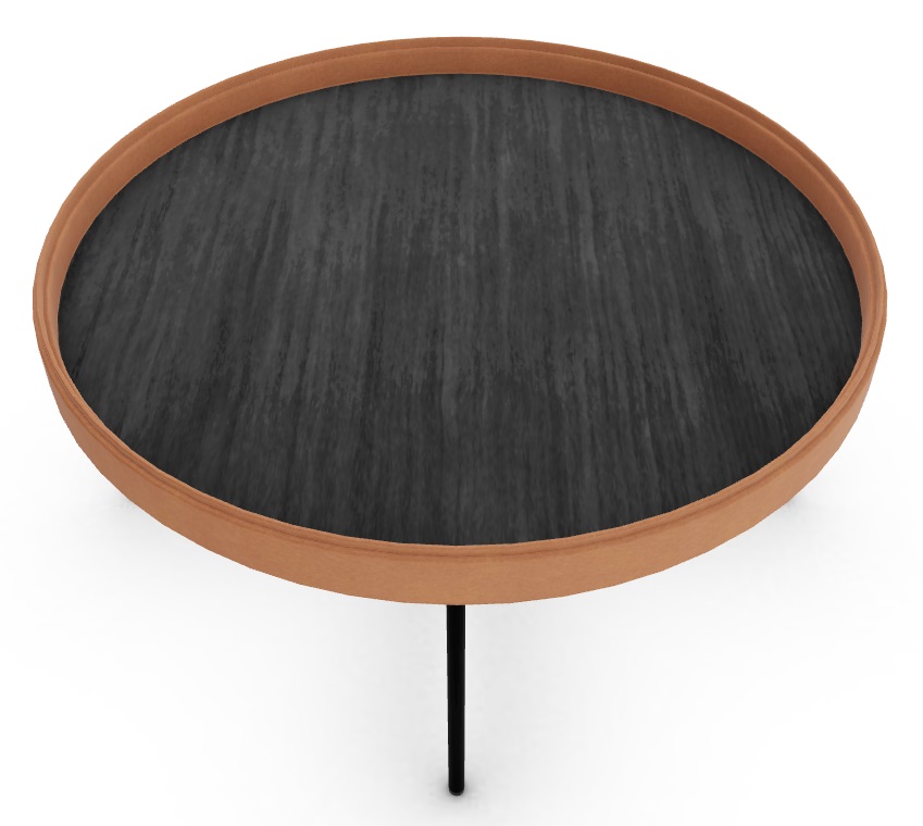 Arena Metal/Regenerated Leather Coffee Table