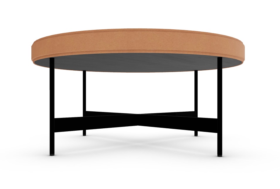 Arena Metal/Regenerated Leather Coffee Table