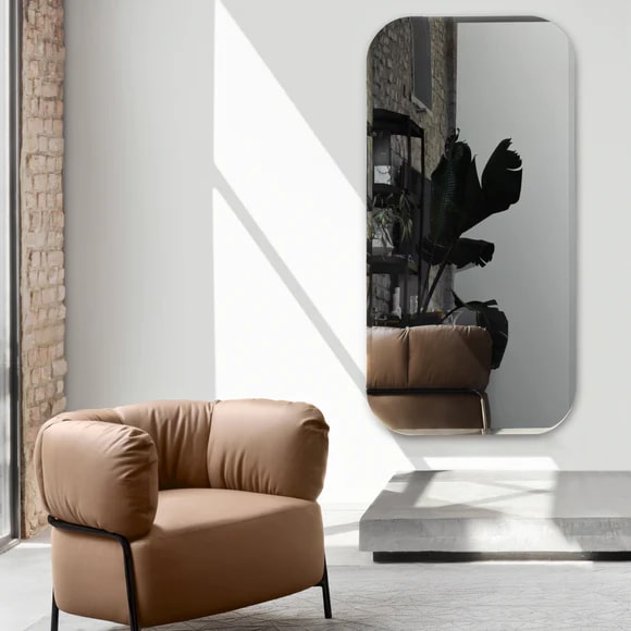 Bevel Frameless Rectangular Wall Mirror