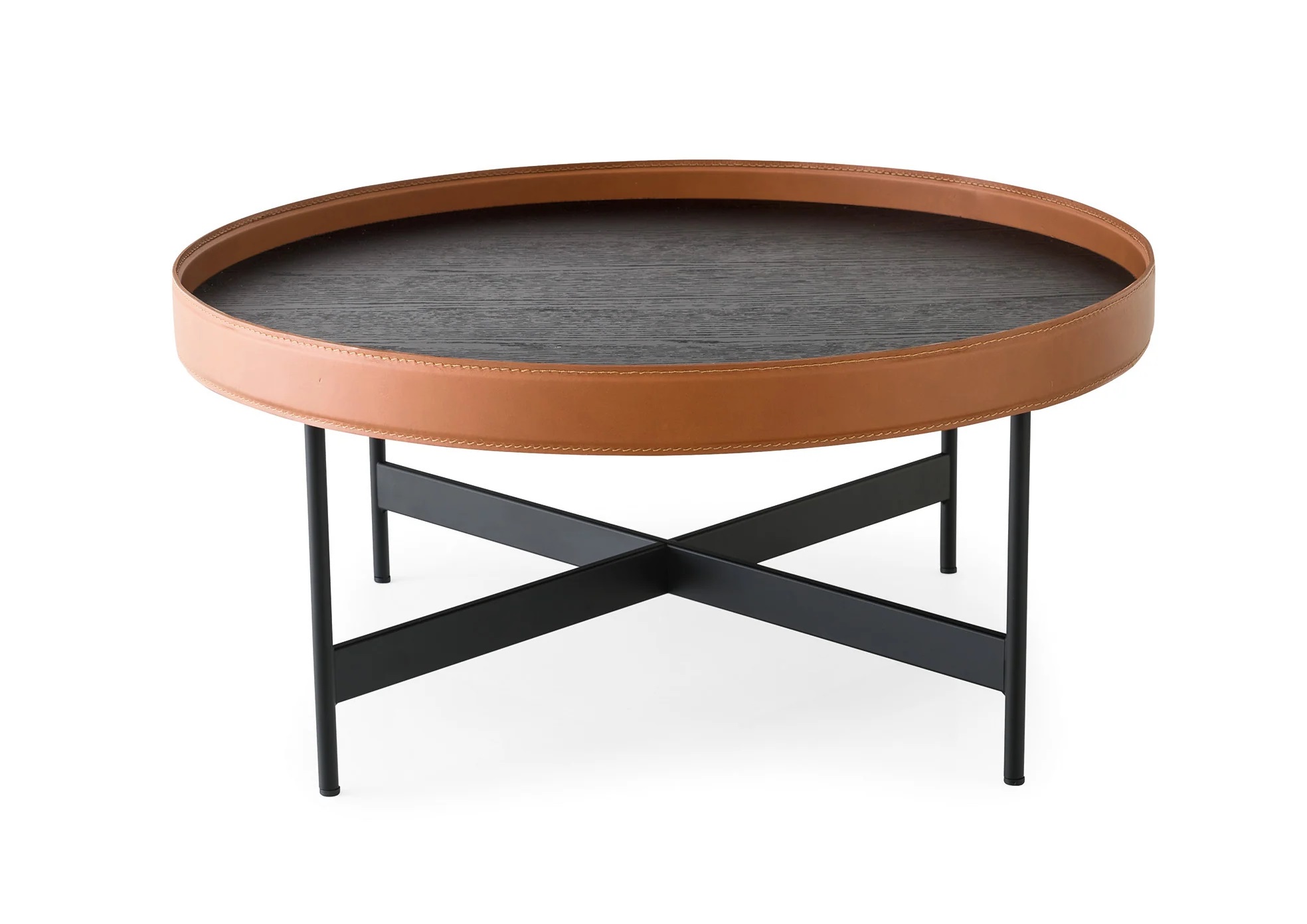 Arena Metal/Regenerated Leather Coffee Table