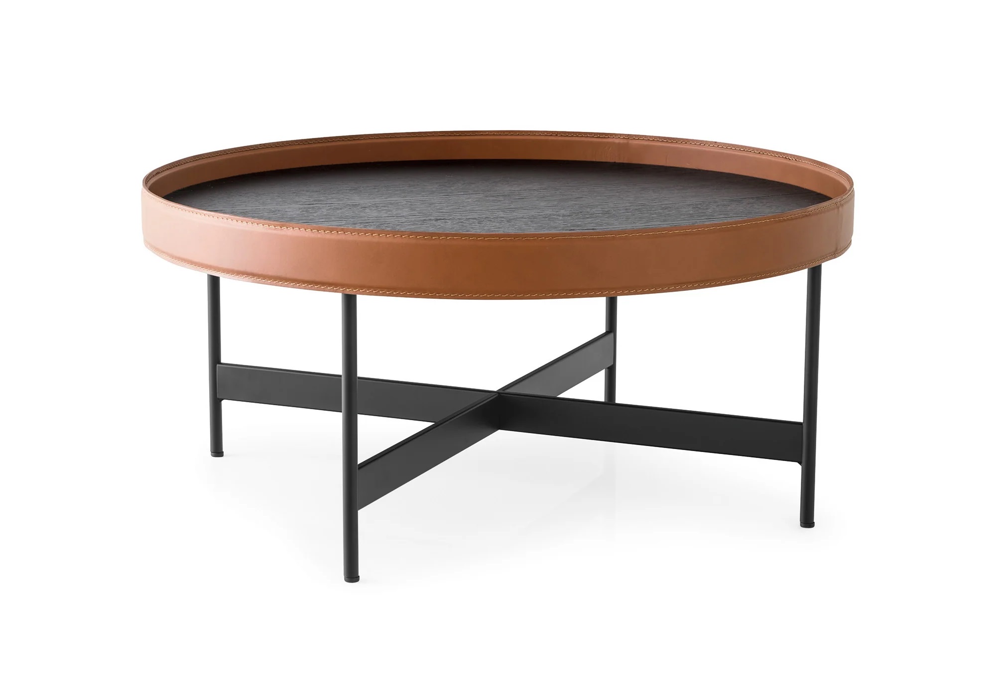 Arena Metal/Regenerated Leather Coffee Table