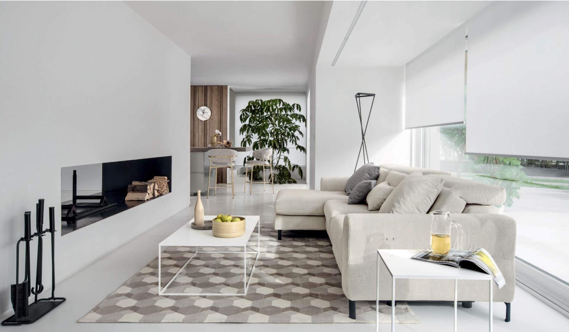 Cementino Polypropylene/Polyester 3D Geometric Pattern Rug