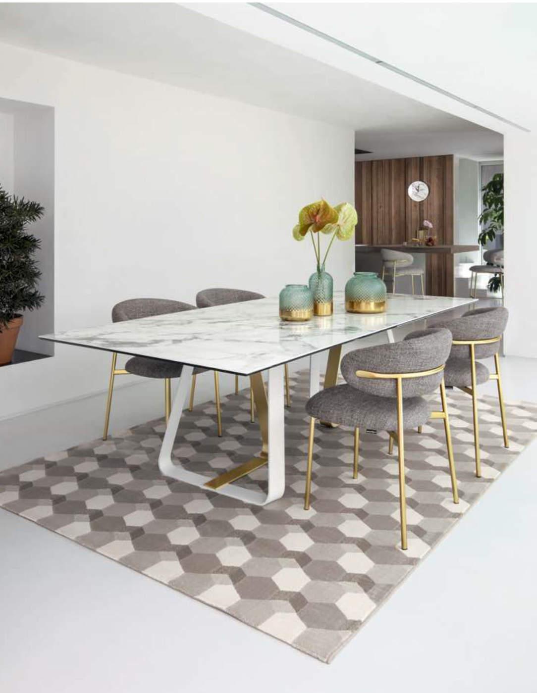 Cementino Polypropylene/Polyester 3D Geometric Pattern Rug