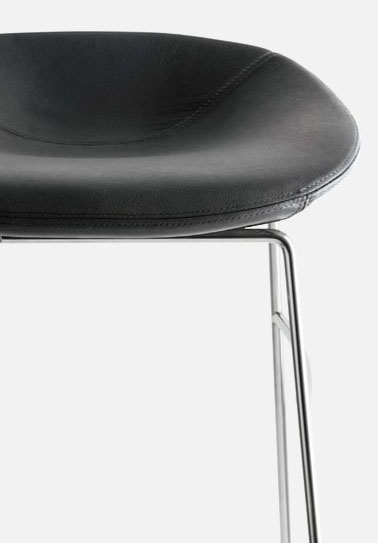 Palm Fabric/Metal Customizable Backless Stool