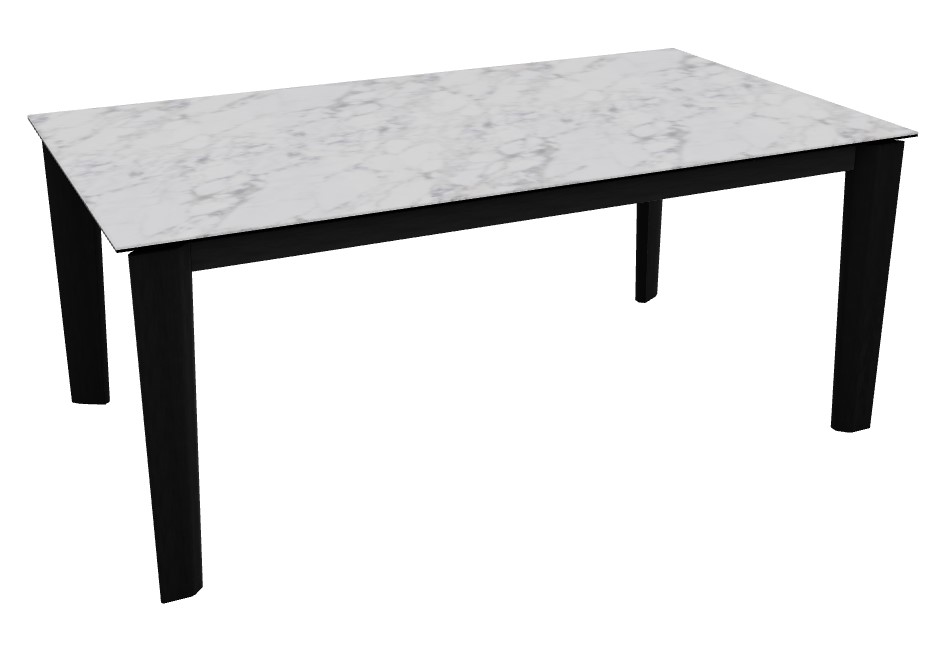 Dogma W70.9"-94.5" Rectangular Ceramic/Wood Veneer//Wood Extendable Dining Table