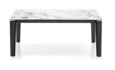 Dogma W70.9"-94.5" Rectangular Ceramic/Wood Extendable Dining Table