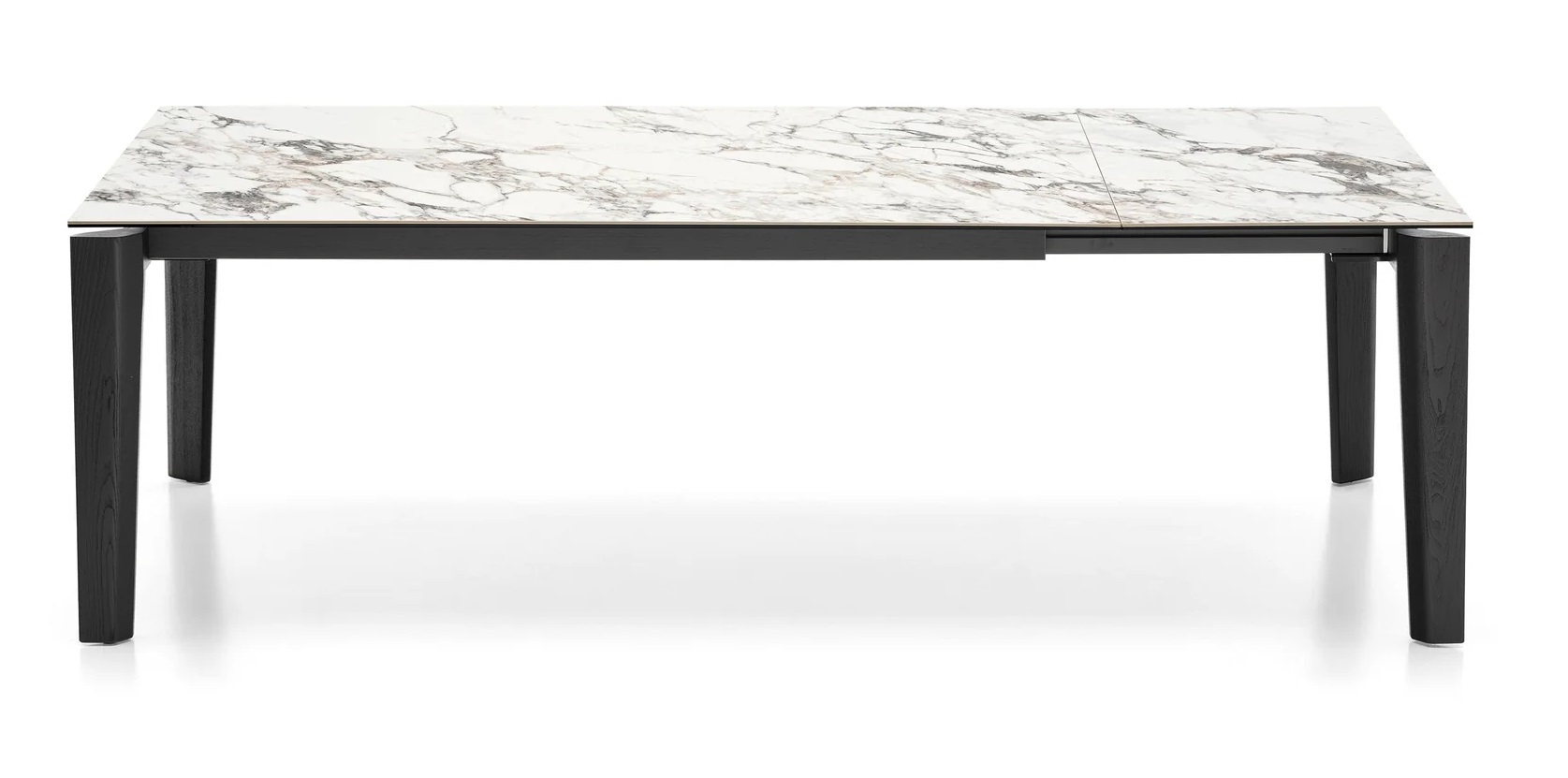 Dogma W70.9"-94.5" Rectangular Ceramic/Wood Extendable Dining Table