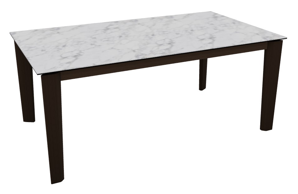Dogma W70.9"-94.5" Rectangular Ceramic/Wood Veneer//Wood Extendable Dining Table