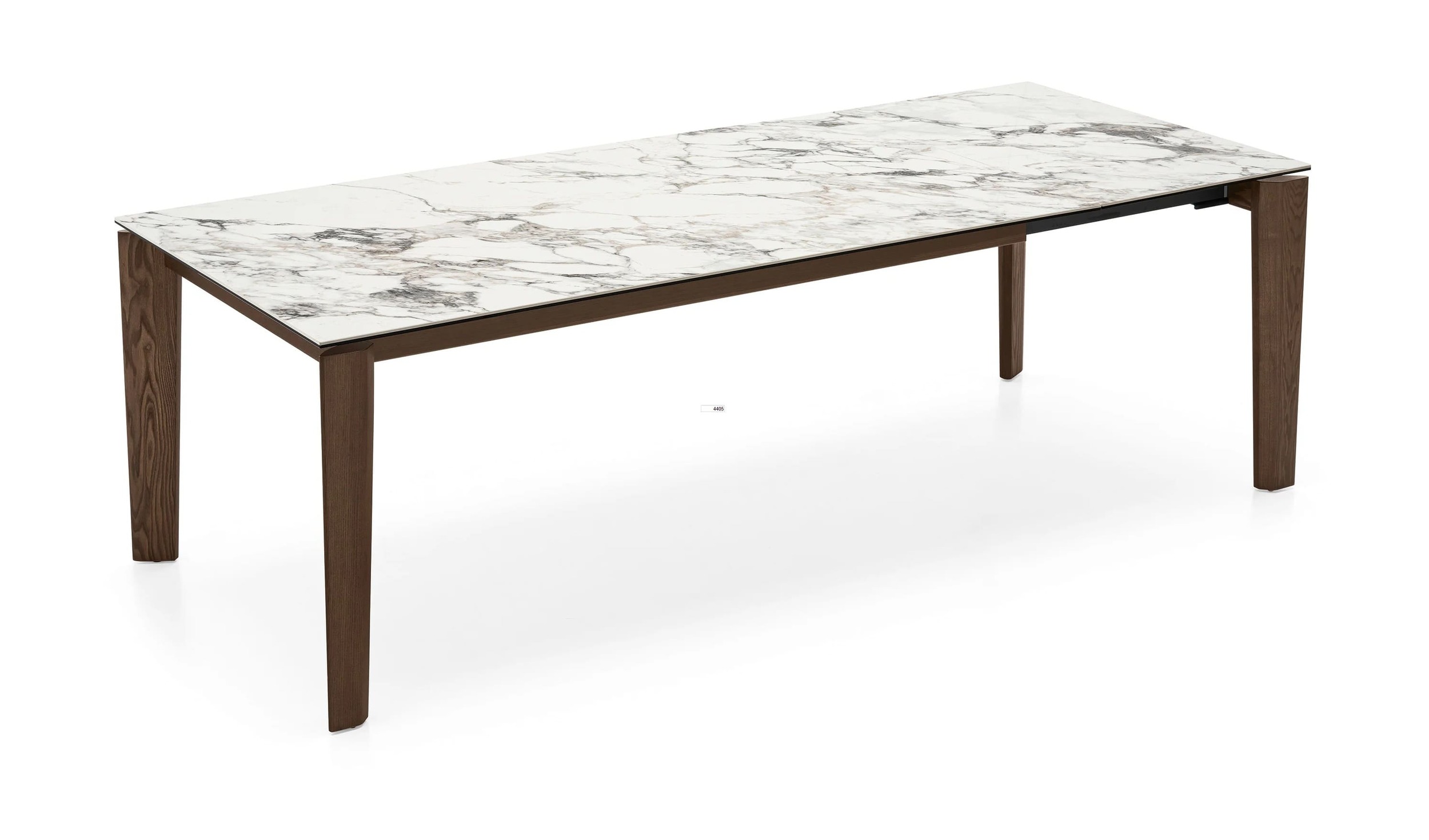 Dogma W70.9"-94.5" Rectangular Ceramic/Wood Veneer//Wood Extendable Dining Table
