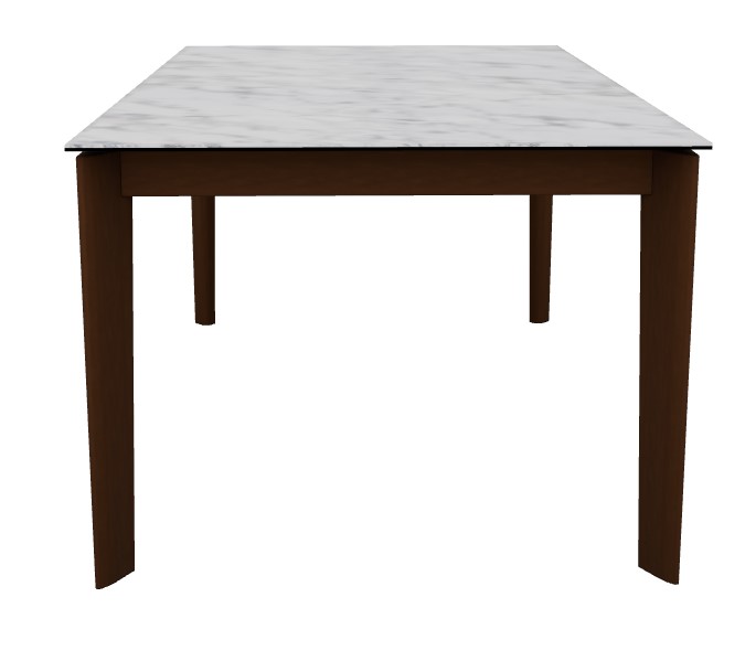 Dogma W70.9"-94.5" Rectangular Ceramic/Wood Extendable Dining Table