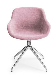 Igloo Fabric/Metal Customizable Dining Armchair w/180° Swivel/Return