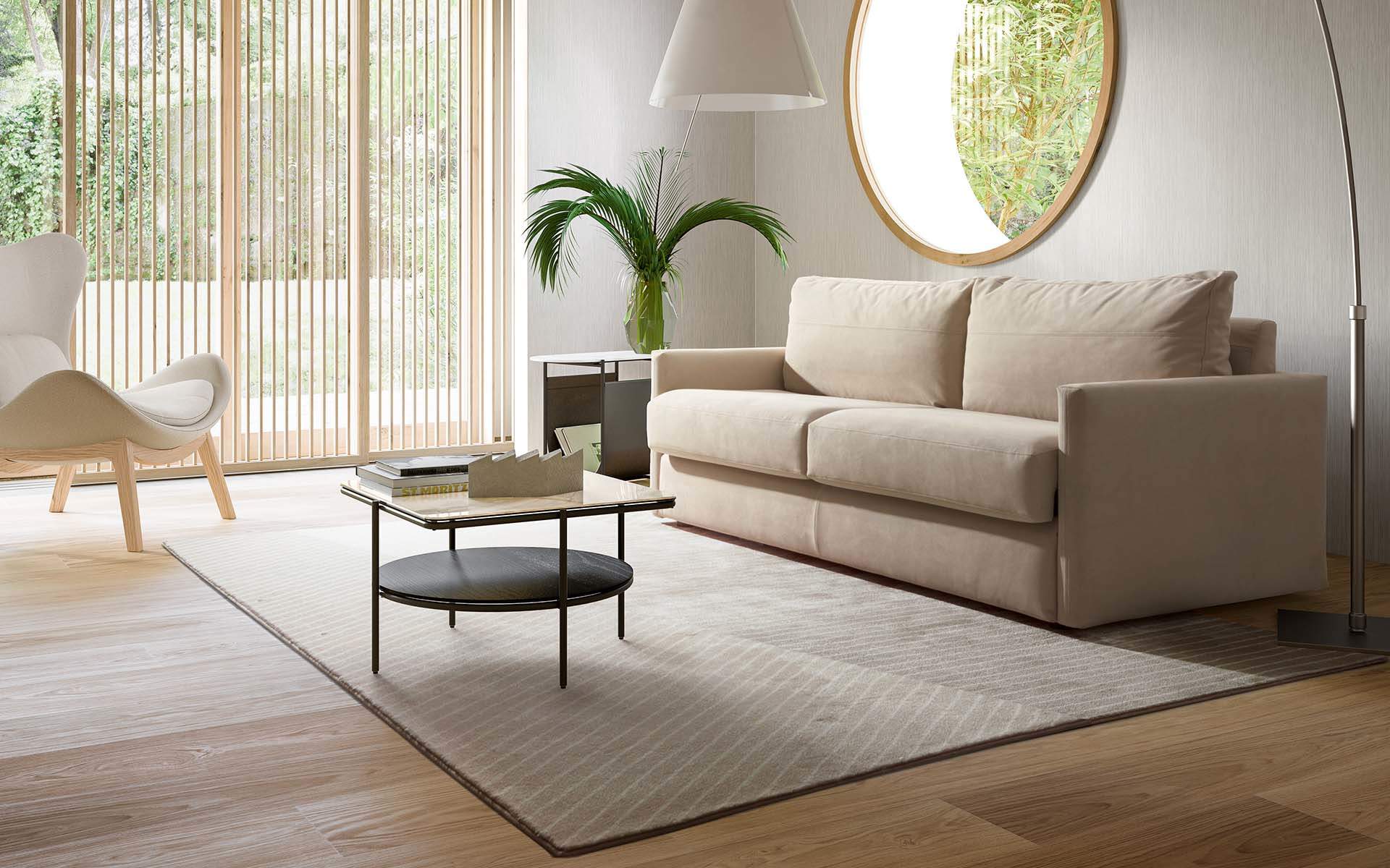 Neat Machine Woven Polyamide 3D Geometric Pattern Rug