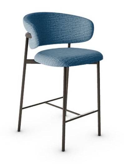 Oleandro Fabric/Metal Customizable Counter Stool