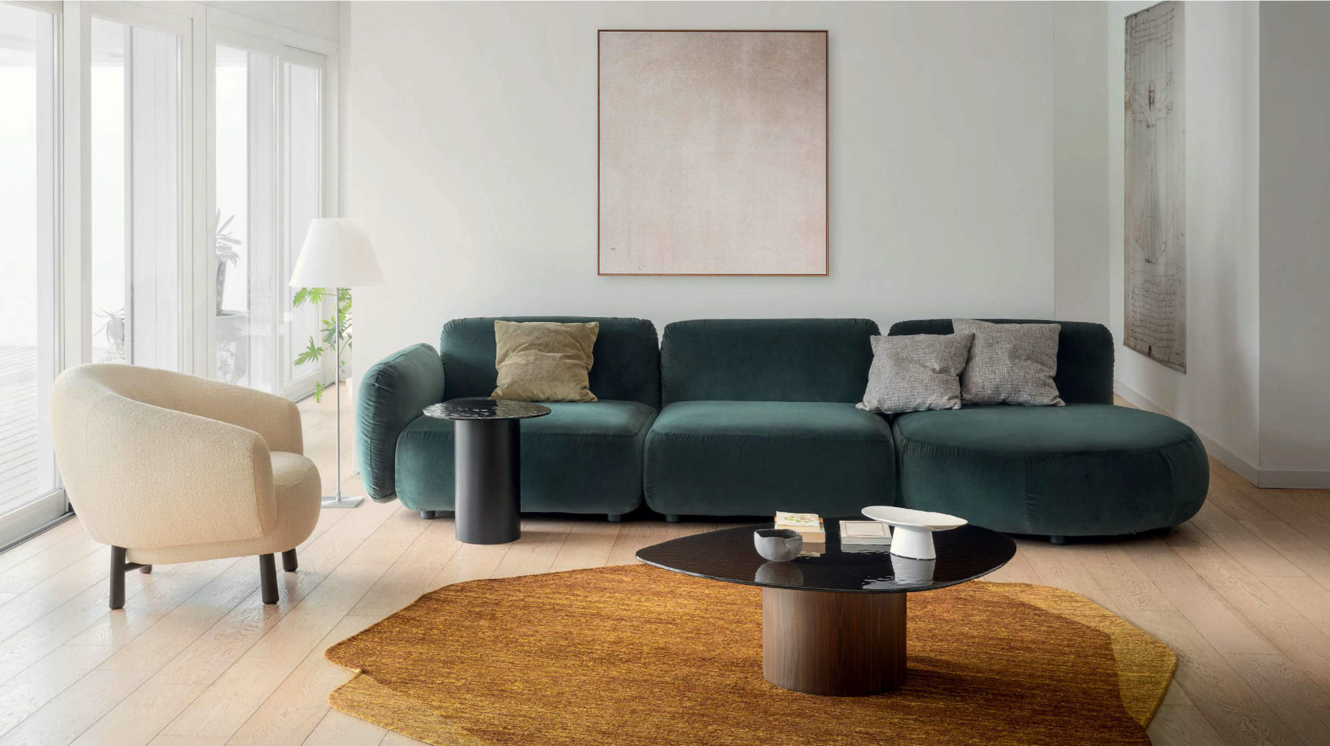 Roche Medium Chenille/Cotton/Polyester Organic Shaped Rug