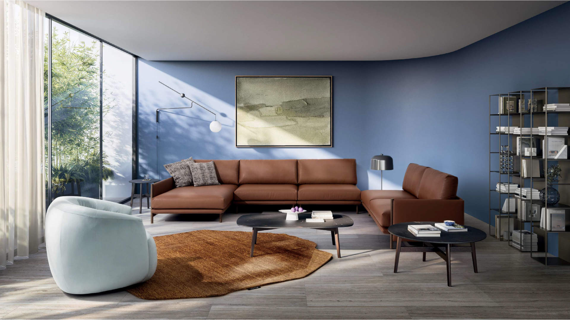 Roche Round Chenille/Cotton/Polyester Organic Shaped Rug