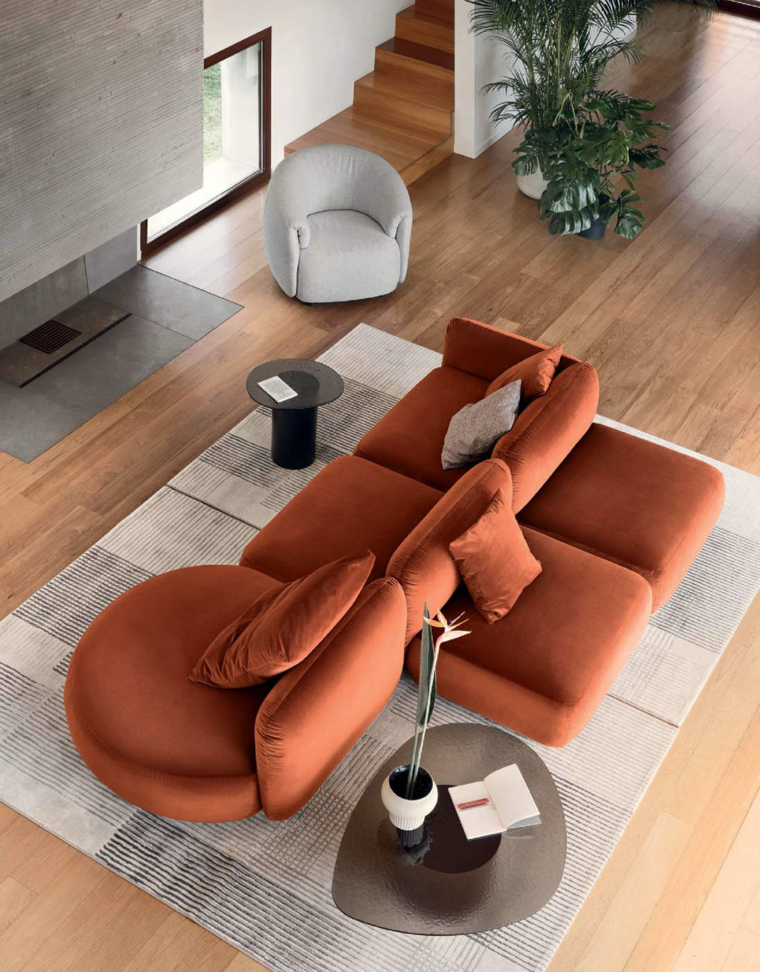 Zen Polypropylene/Polyester Japanese Ink-Design Rug