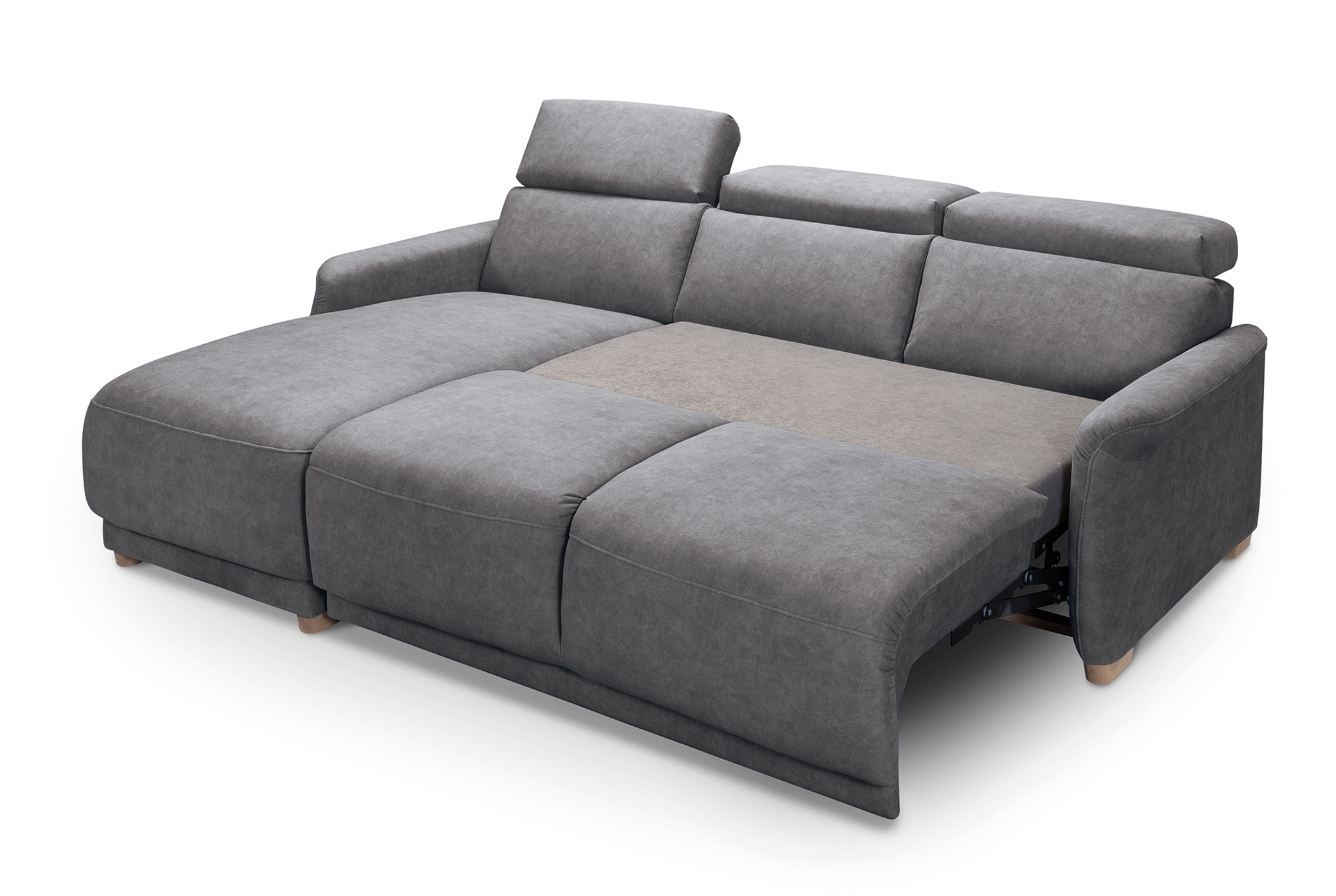 Brussels 2pc Dark Grey Sectional with Left Arm Sofa bed