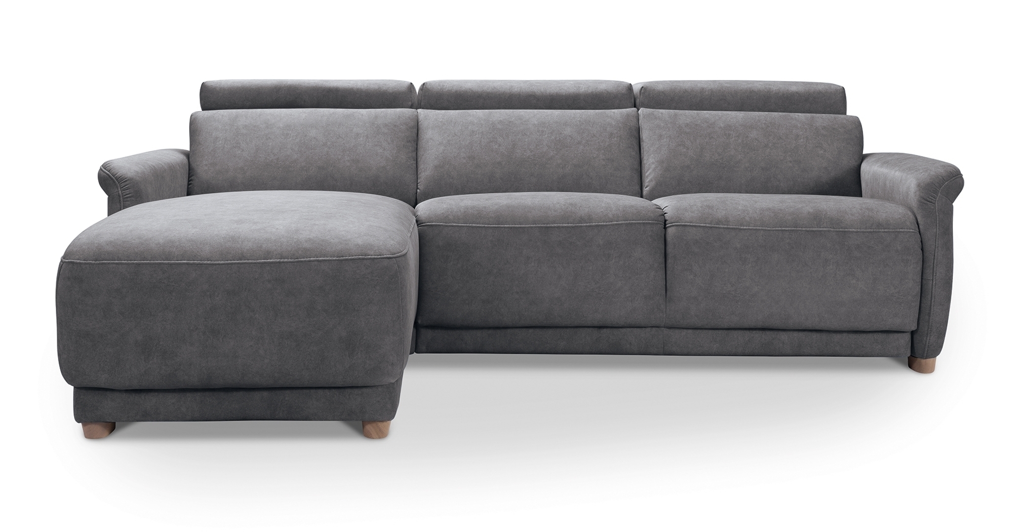 Brussels 2-Pc Dark Grey Sectional