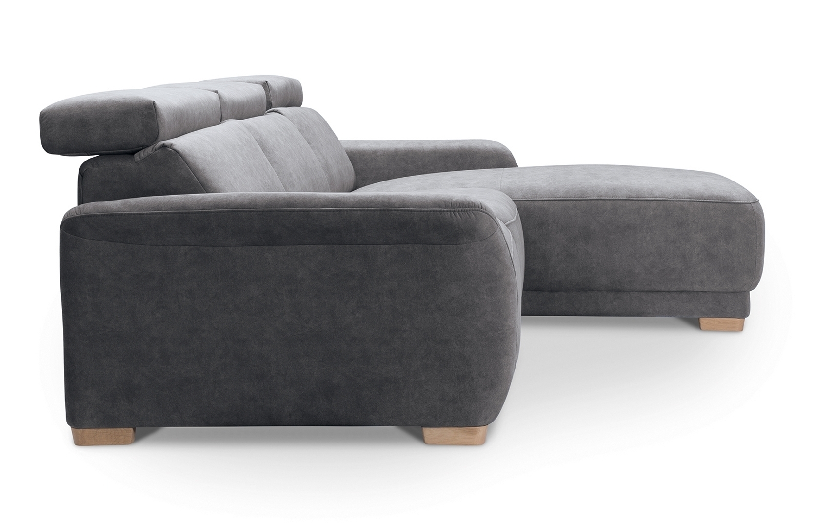 Brussels 3pc Dark Grey Sectional with Right Arm Sofa