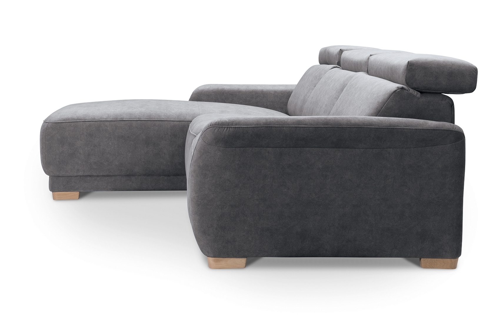Brussels 2pc Dark Grey Sectional with Right Arm Sofa