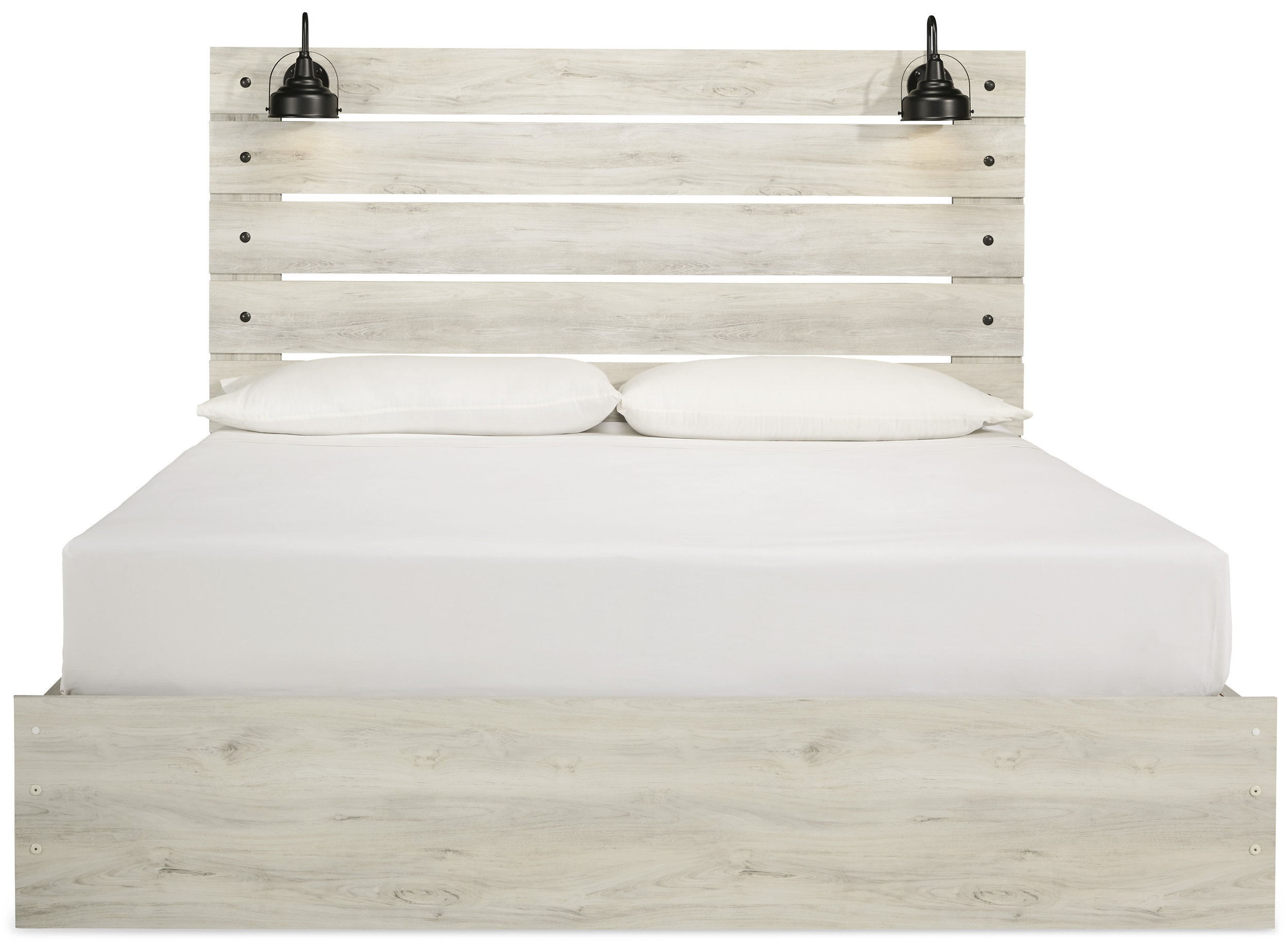 Cambeck MDF/Wood Veneer Panel Bedroom Set w/4 Storage Drawers