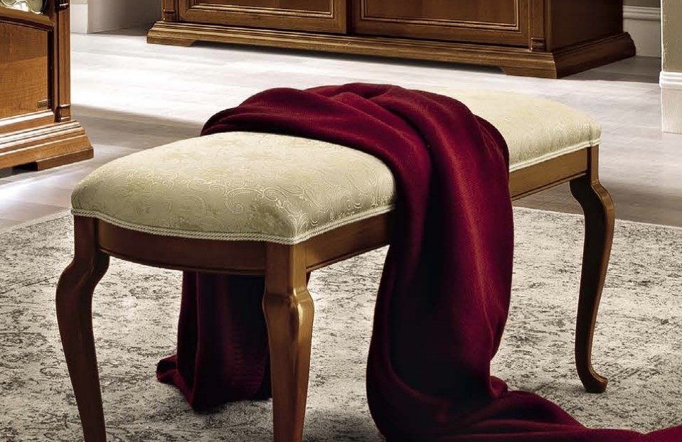 Treviso Fabric/Wood Bench