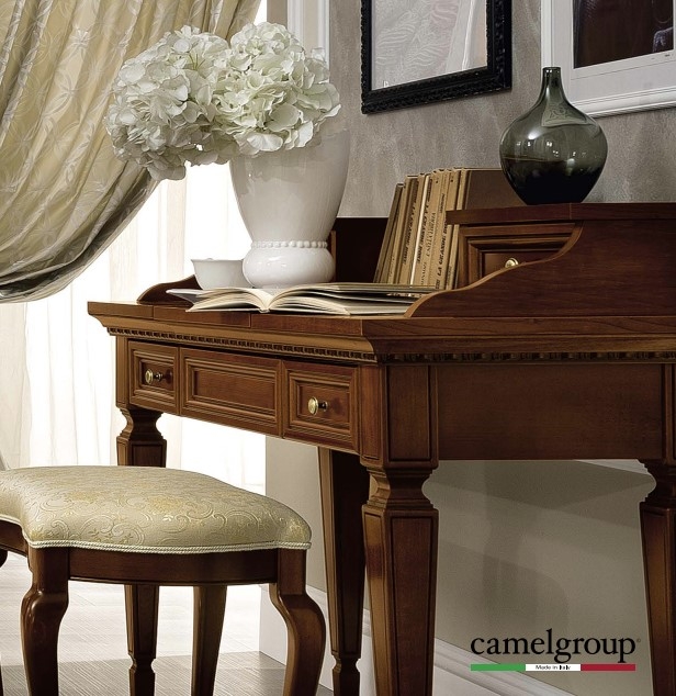 Treviso Wood Vanity Table w/3 Drawers