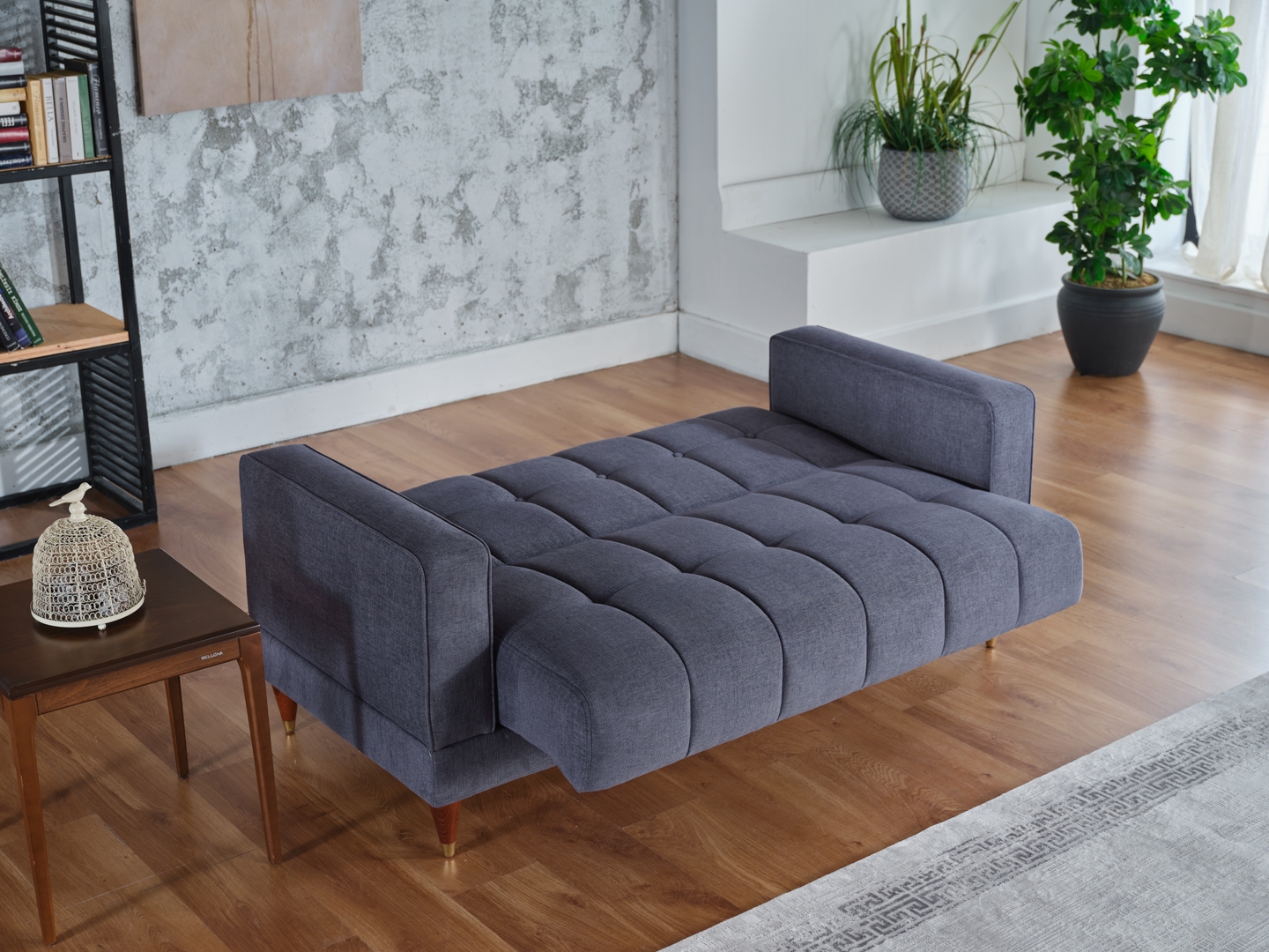 Camilla Fabric Storage Sleeper Loveseat