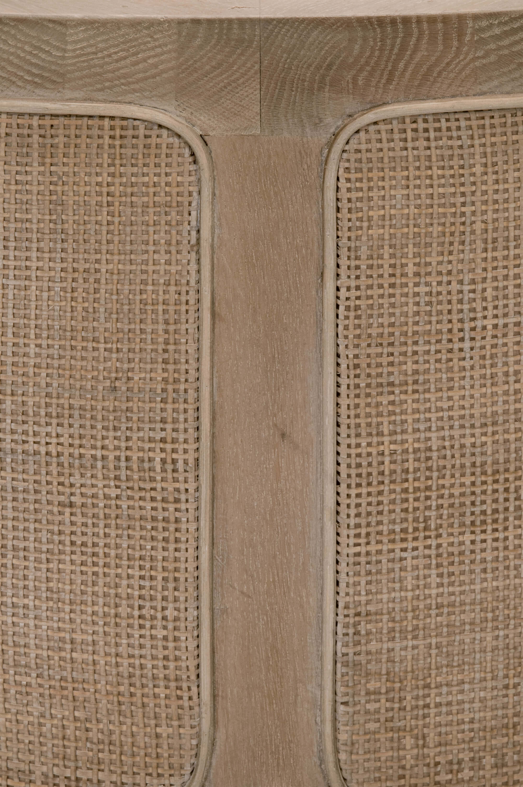 Cane Wood Round Coffee Table